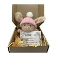 thumbnail image 3 of DELESYS Mini Cute Easter Gift Easter with Knitted Hat and Velvet Ball Soft Pocket Emotional Support with Gift Box and Card, 3 of 4