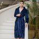 thumbnail image 1 of Bata de baño de otoño e invierno, camisón alargado y grueso para mujer, pijama de franela para hombre, bata de baño de terciopelo cálido para el hogar, 1 of 6