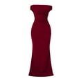 thumbnail image 6 of WRKEKC Bodycon Dresses for Women Solid Off Shoulder Short Sleeve Ruched Bodycon Mini Soft Breathable Fabric Chic, 6 of 6