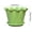Green, variant on Decorative Ruffled Flower Pot with Saucer, 6 Inch White Plastic Planter, Wavy Edge Indoor Outdoor Garden Pot for Succulents Herbs Flowers, Lightweight Durable Home Decor