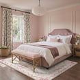 thumbnail image 2 of GENIMO 5'x7' Area Rug for Living Room, Machine Washable Non Slip Low Pile Rug for Bedroom Dining Room, Vintage Floral, Soft Pink, 2 of 7
