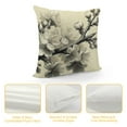 thumbnail image 4 of RUIYC Pillow Case Natural Floral Garden with Cherry Blossom Sakura Butterfly Short Plush Pillowcase White, 4 of 5