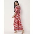 thumbnail image 4 of Moomaya Women's Printed Jumpsuit, V-Neck Wide Leg Loose Boho Style Jumpsuits, 4 of 9