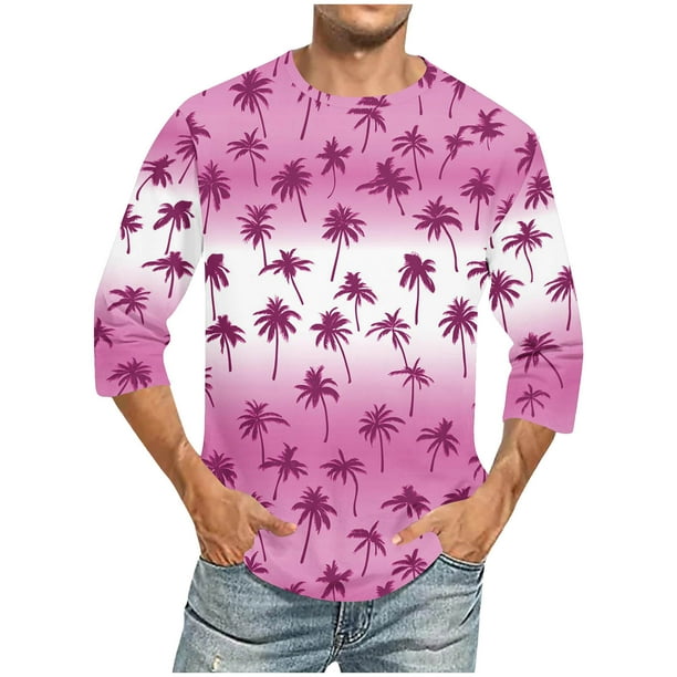 Tops para hombre, blusas y camisas de cuello redondo y manga corta para hombre, blusas casuales de moda con cuello redondo y manga corta, blusas para hombre, blusas de poliéster para hombre