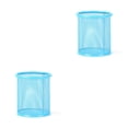 thumbnail image 4 of Sidaley Mesh Metal Pen Holder Pot Smooth Desk Office Caddy Container Stationery Ruler Holders Table Eraser Organizer Edge Fashion Redondo/Azul 2Conjunto, 4 of 6