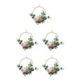 thumbnail image 2 of maskred Realistic Artificial Flower Hoop Indoor And Outdoor Wide Application Metal Ring Hoop Wreath Garland Artificial Roses Y892round 5Set, 2 of 6