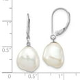 thumbnail image 5 of Auriga Fine Jewelry 14K White Gold 13x15mm Pearl Dangle Earrings for Women(L- 29.41mm, W- 13 to 15mm), 5 of 5