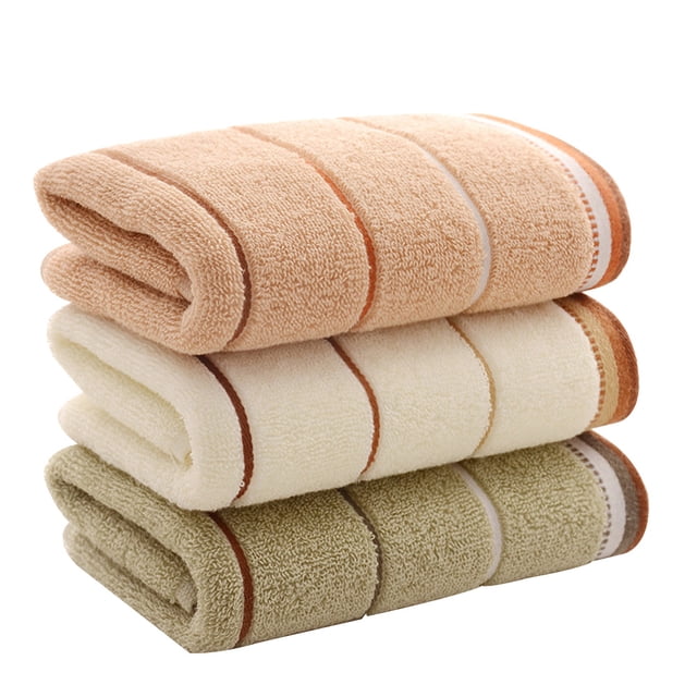 OUNONA 3Pcs Set Hand Towels Cotton Rectangular For Household Use 11.8x13.4in