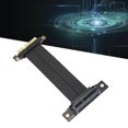 thumbnail image 1 of PCIE 4.0 X4 Extension Cable 16Gbps, Transfer Data with Stability, Support Multi device Installation with Speed, 180 Right Angle Male, 90 Right Angle Female,64PIN Copper, 1 of 7