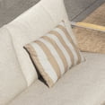 thumbnail image 7 of 2 Pack Outdoor Throw Pillows 21x15 Inch Decorative Pillow Cushions with Insert for Patio Porch, Khaki Stripe, 7 of 7