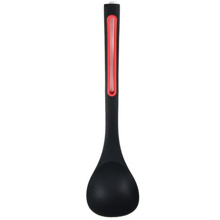 

Silicone Kitchenware Cooking Simple Storage Easy To Clean Safe To Use For Any Type Of Food Black Soup Ladle 1