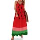 thumbnail image 1 of Vestido sin mangas de sandía y azúcar, vestido de cumpleaños, vestido de dama de honor, ropa de mujer, vestido largo para mujer, 1 of 7