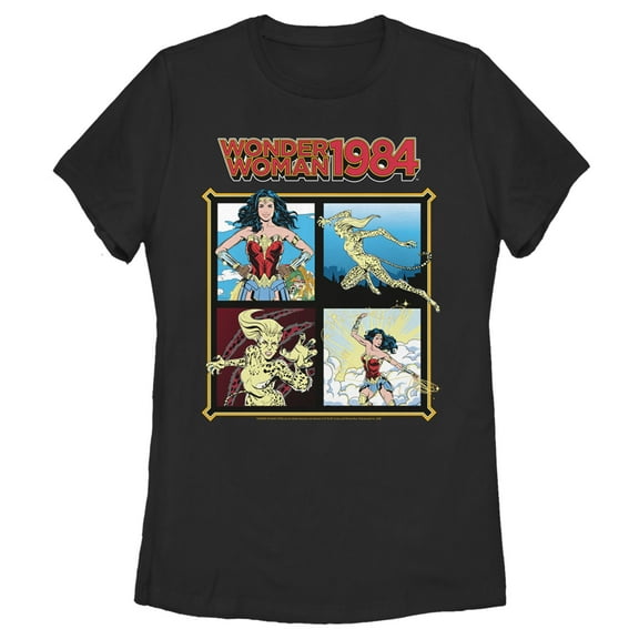 Women's Wonder Woman 1984 Comic Panels  Graphic Tee Black Small