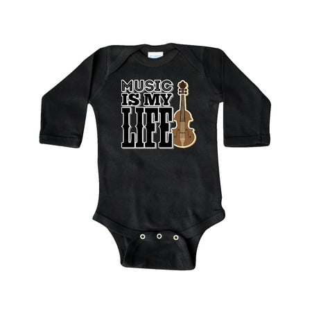 

Inktastic Violin Player Music Life Gift Baby Boy or Baby Girl Long Sleeve Bodysuit