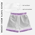 thumbnail image 5 of Purple Hearts with Glitter Valentine Swim Trunks Board Shorts Beach Pants Bathing Bottoms M, 5 of 8