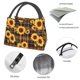 thumbnail image 4 of Easygdp Brown Blue Plaid Sunflower Bolsa de Almuerzo Insulada Reutilizable, Bolsa de Mano y Bandolera para Oficina, Trabajo, Viajes, 4 of 6
