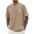 thumbnail image 2 of T Shirts for Men 2026 Summer Casual Short Sleeve Crewneck Smile Face Printed Tee Shirt Streetwear, 2 of 5