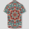 thumbnail image 3 of EGNMCR T-Shirts pour Hommes, Chemise Décontractée à Boutons, Imprimé Plage, Col Rabattu, Manches Courtes, Cadeaux pour Hommes, 3 of 3