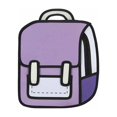 thumbnail image 1 of Oxford Cloth Bags Girls Boys Jump Style 3D Backpack 16Inch 2D Drawing Anime Backpack Daypack Cartoon M2X4 For Students Comic A6X6, 1 of 8