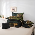 thumbnail image 6 of Erosebridal Capybara 7pcs Bedding Comforter Set,Wild Rodent Animal Queen Bedding Sets For Kids Girls ,Reversible Black, 6 of 7