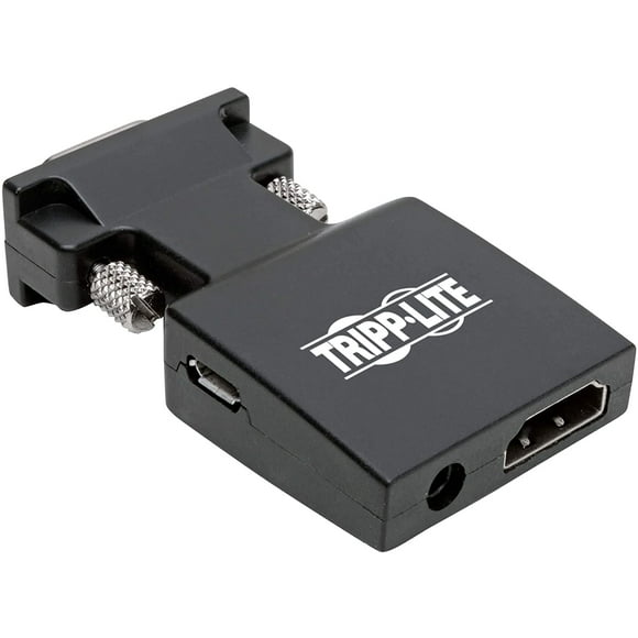 Tripp Lite Active HDMI to VGA Adapter (F/M), HDMI Audio Extractor, Female HDMI to Male VGA, 1080p @ 60 Hz, Black