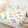 thumbnail image 3 of Castle Fairy Colorful Flowers Twin Sheet Sets 3pcs for Boys Girls,Spring Garden Twin Fitted Sheet Microfiber,Chic Floral Blossoms Breathable Flat Sheet,Luxury Bedroom Decor, 3 of 7