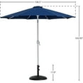 thumbnail image 3 of Meridian Furniture Fiji Navy Polyester Patio Umbrella with Base Set, 3 of 16