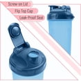 thumbnail image 3 of Mr. Pen- Shaker Bottles for Protein Mixes, 28 oz, 2 Pack, Red and Blue, Protein Shaker Bottle with Wire Whisk Ball, Shaker Cup, 3 of 5