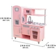 KidKraft Pink Vintage Wooden Play Kitchen with Pretend Ice Maker and
