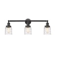 thumbnail image 4 of Innovations Lighting  Bell 3 Light 30" Bath Vanity Light Deco Swirl/Matte Black, 4 of 5