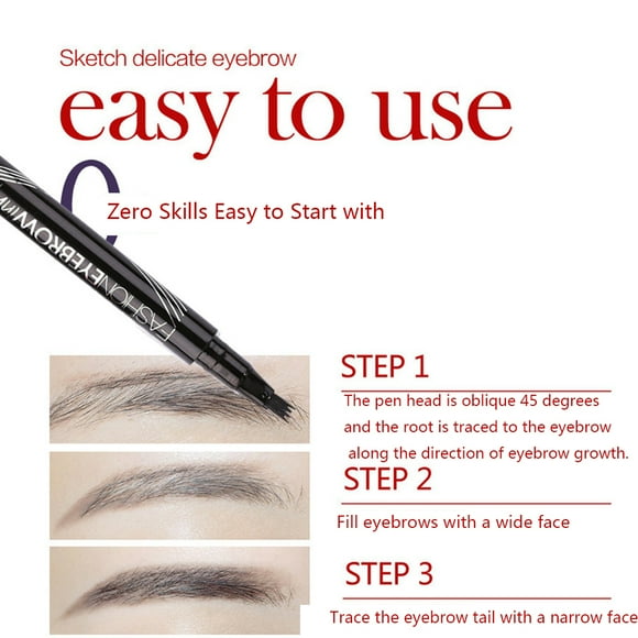 Waterproof Natural Eyebrow Pen Four-claw Eye Brow eyebrow brush eyebrow pen Long Lasting Tint Makeup Brush Cosmetic Tools