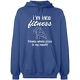 thumbnail image 2 of OXI Hoodie Sweatshirt - Whole Pizza In My Mouth, Basic Casual Hoodie for Men's and Women Fleece Hoodie Long Sleeve - Indigo Blue Small, 2 of 3