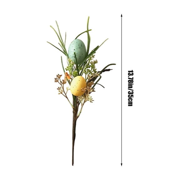 WSBDENLK Easter Egg DIY Decorative Stem Single Artificial Leaf Sprig with Colored Eggs Soft Branch Realistic for Crafting and Home Decor Easter