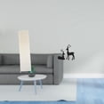 thumbnail image 2 of Lámpara De Pie Con Pantalla Y Figura De Ciervo Negro De Resina, Decoración De Mesa Para Estudio O Balcón. Escultura De Animal, Regalo., 2 of 8
