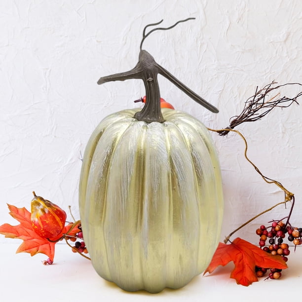 Calabazas artificiales de 9 pulgadas para decoración de Halloween - Calabazas falsas grandes de espuma para decoraciones otoñales, manualidades y centros de mesa de Acción de Gracias