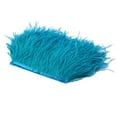 thumbnail image 1 of AMLESO 1 Yard Dyed Ostrich Feather Fringe Ribbon Embellishment Peacock blue, 1 of 7