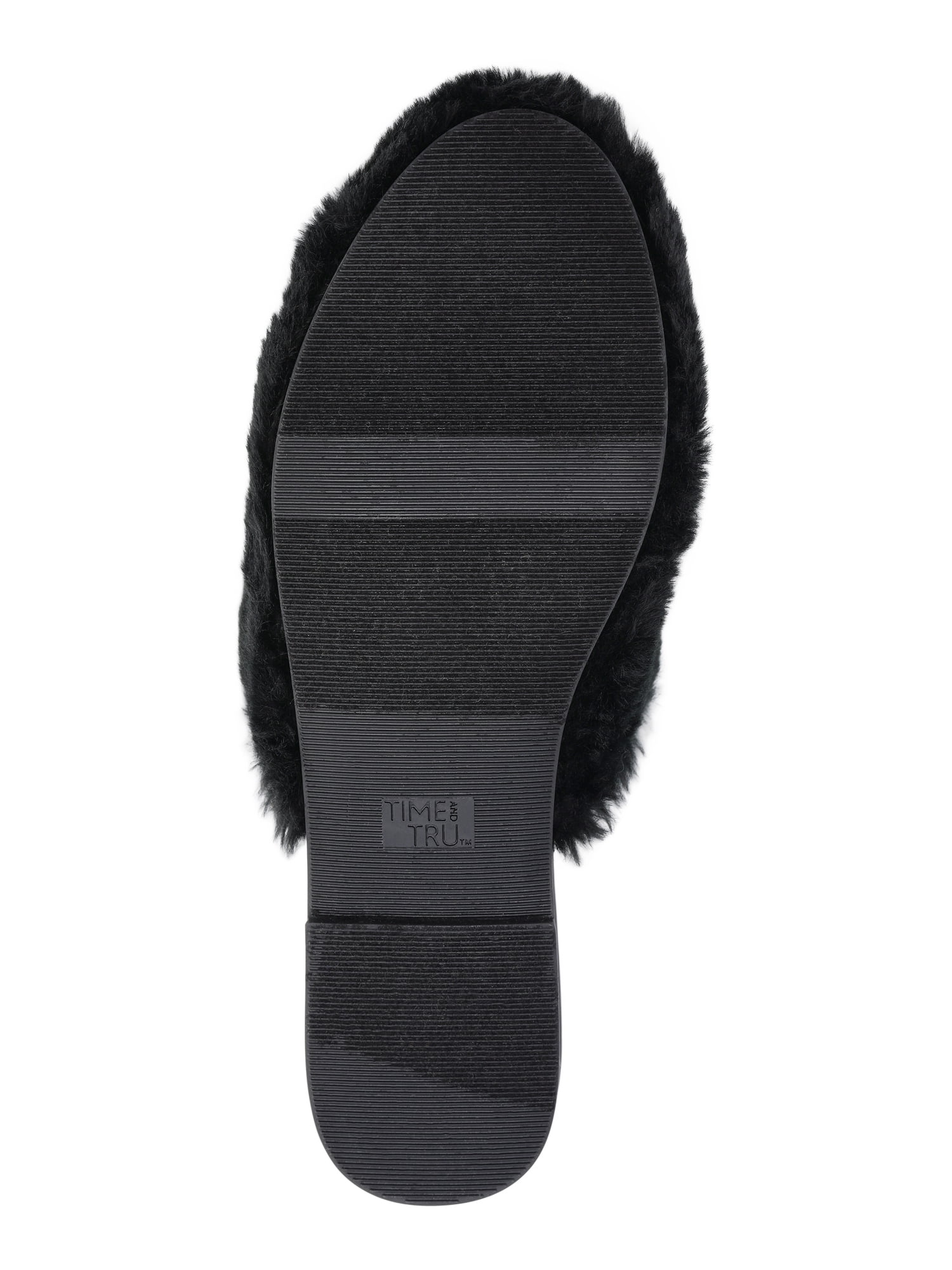Time and Tru Women's Faux Fur Mules