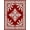 Red, Pattern 2, variant on ODIKA 5'x7' Machine Washable Non-Slip Area Rug, Luxurious Baroque Scroll Damask Jacquard High Traffic Rug, Red, 658469