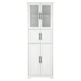 thumbnail image 4 of Ktaxon Bathroom Cabinet Tall, Storage Cabinet, Floor White Wooden Kitchen Cupboard w/ 6 Doors & Adjustable Shelf, 4 of 17