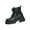 Black, variant on Beige Women'S Ankle Boots Fashion Heeled Booties Comfortable Casual Shoes Non-Slip Fall Winter Boots With Side Zipper And Chunky Heel Size 42 Heel Height 1.96In