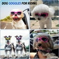 thumbnail image 6 of UOSIA 2 Pcs Pet Sunglasses and Helmet Set Dog Bicycle Helmet with Ear Holes,S,Pink, 6 of 6