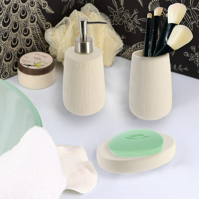 Soap and hand cream dispenser set deals