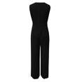 thumbnail image 5 of Women's V Neck Wide Leg Sleeveless Belted Jumpsuit Long Pants Rompers Rompers And Jumpsuits plus All plus Size Jumpsuit for Women Casual Jumpsuit plus Size Jumpsuits Wear for plus Size Womens, 5 of 5