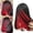 Multi-colored, variant on Medium-Length Straight Hair Wig for Women with Side-Swept Bangs - Ideal for Work and Daily Use