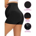 thumbnail image 3 of COLROV 3P Women's Seamless Maternity Support Underwear Stretchy Breathable Over Bump Design,Soft Skin-Friendly Boyshort Panties for Pregnancy Belly Support, 3 of 6