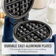 thumbnail image 3 of Martha Stewart Rotating Waffle Maker, 180° Flip, Ceramic Nonstick, Indigo Blue, 3 of 5