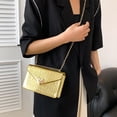 thumbnail image 4 of Bolsa De Hombro Bolso bandolera para mujer Bolso bandolera de PU con patrón de cocodrilo (Oro) Likrtyny Para Estrenar, 4 of 4