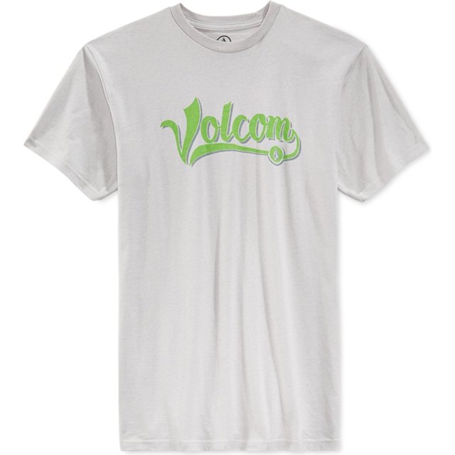 Camiseta gráfica Volcom Script SS para hombre gris grande