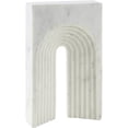 thumbnail image 2 of Mark&Day Home Decor Accents, Meagon Modern White Sculpture, Marble Natural Statue for Living Room and Office, Free Standing Coffee Console Table Decorative Sculptures (10" H x 7" W x 2" D), 2 of 4
