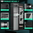 thumbnail image 5 of [2024 NEW] Kavey 4-5 Gun Safe, Biometric Fingerprint Gun Safe, Large Long Gun Safe for Shotguns, Quick Access Gun Cabinet with LED Light Removable Shelf and Gun Racks, 5 of 6